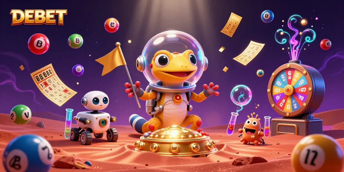 Experience thrilling games at DEBET casino where a Martian gecko finds golden treasures!