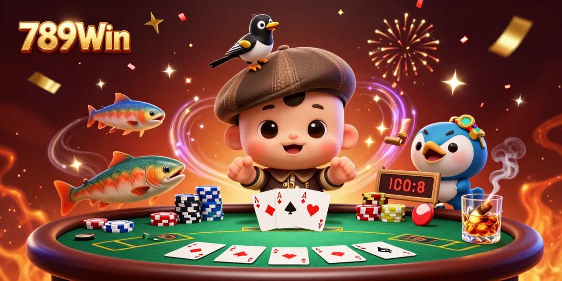 Experience thrilling action at 789Win with a delightful casino scene featuring Nessie and friends.