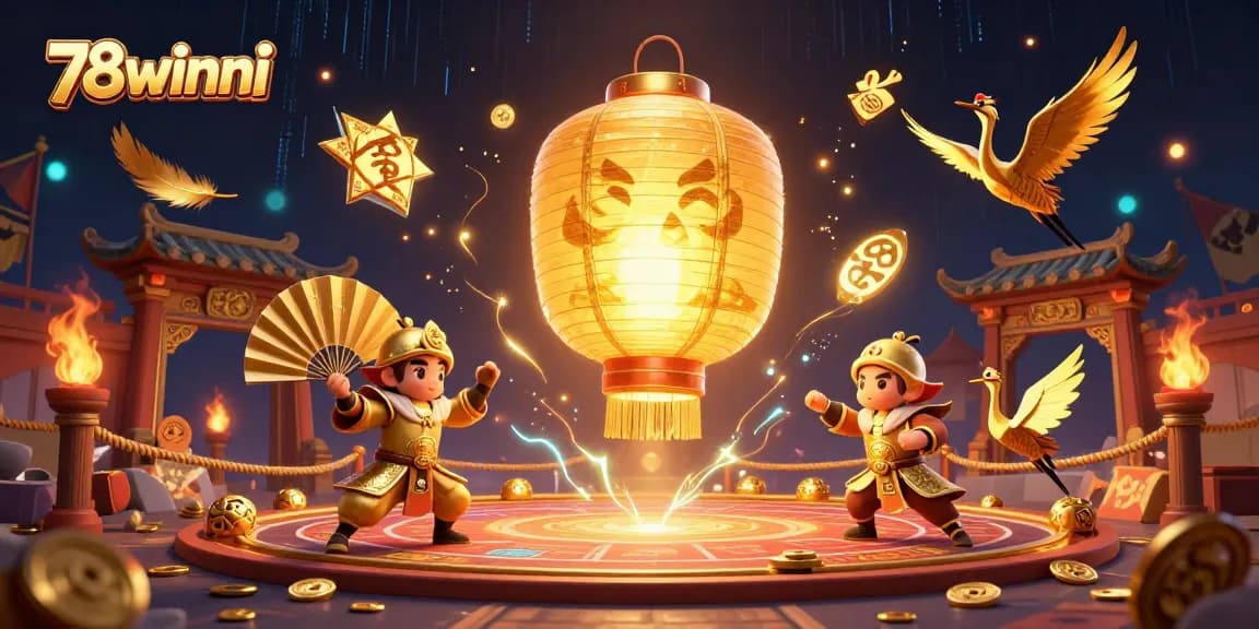 Engage with exciting games like slots at 78winni, depicted in vibrant 3D casino illustration.
