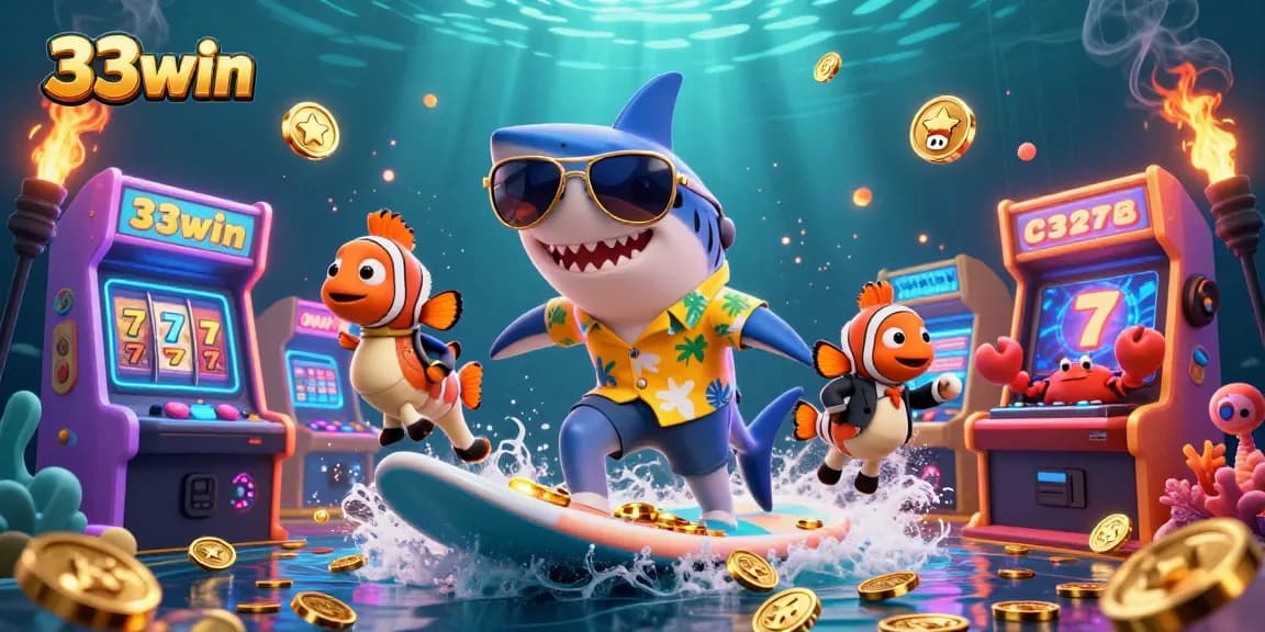 Experience thrilling gameplay at 33win with vibrant 3D characters and a wave of casino excitement.