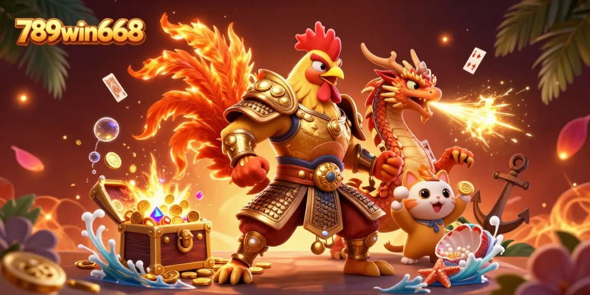 Experience the excitement of 789win668 with vibrant casino-themed characters and dynamic gaming elements.