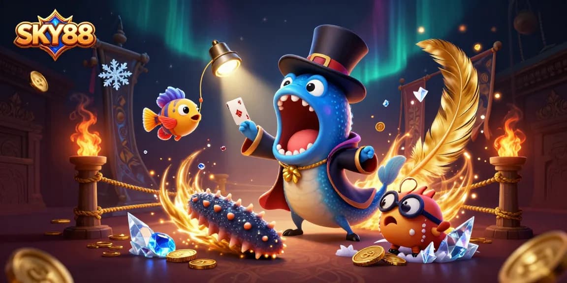 Experience SKY88 with a magical display of gambling spontaneity from vibrant ocean creatures.