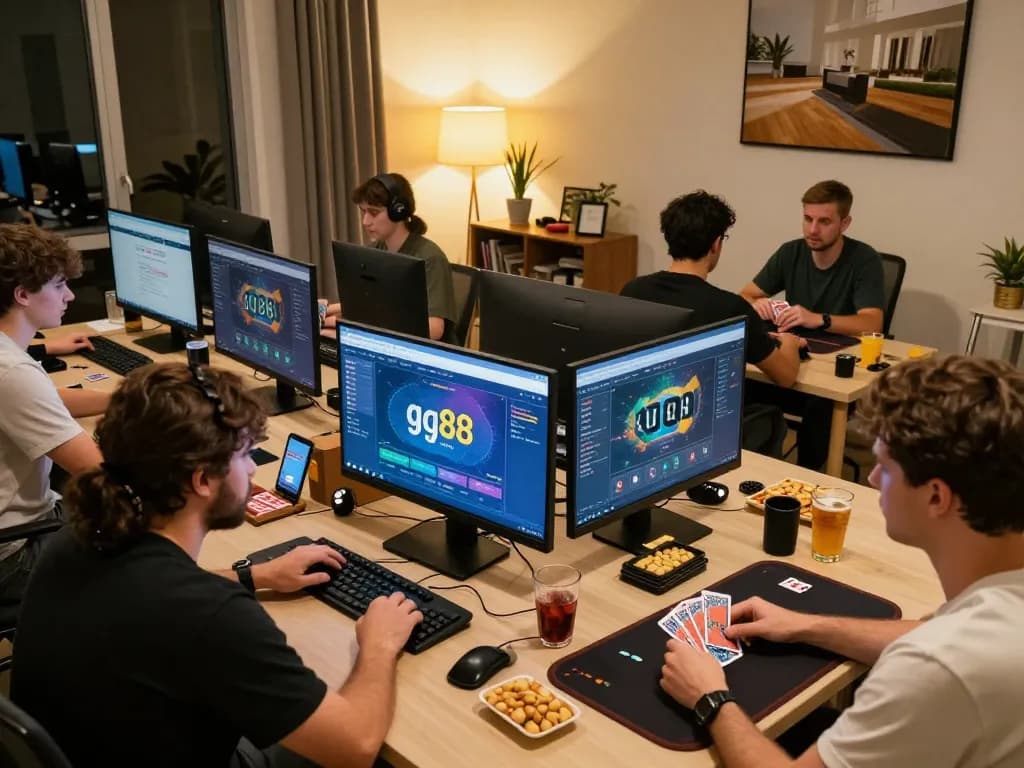 Players enjoying an online game on gg88 pro with engaging interfaces and stylish home setups.