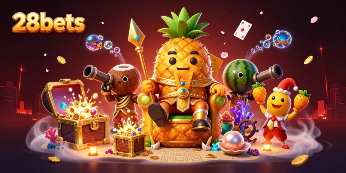 Experience thrilling gaming at 28bets with vibrant characters in an exciting casino scene.