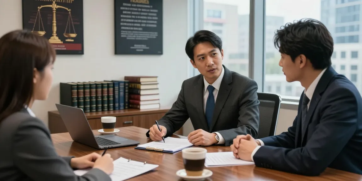 Criminal lawyer in consultation her response with client, showcasing dedication and professionalism.
