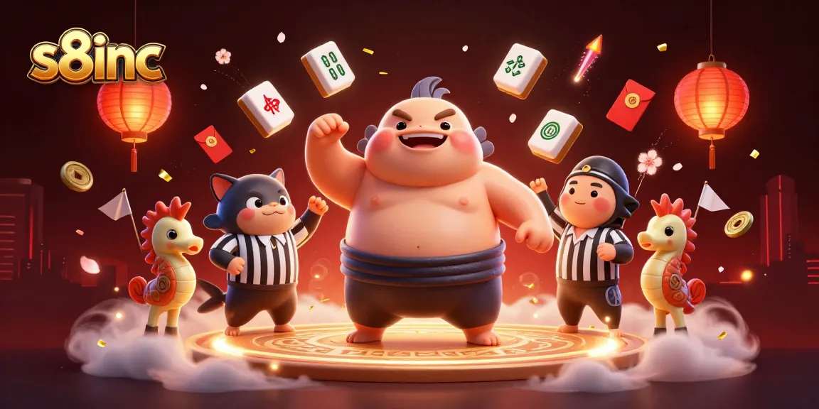 S8inc boosts excitement with a lively underwater casino featuring a fugu in a sumo belt amidst captivating game elements.