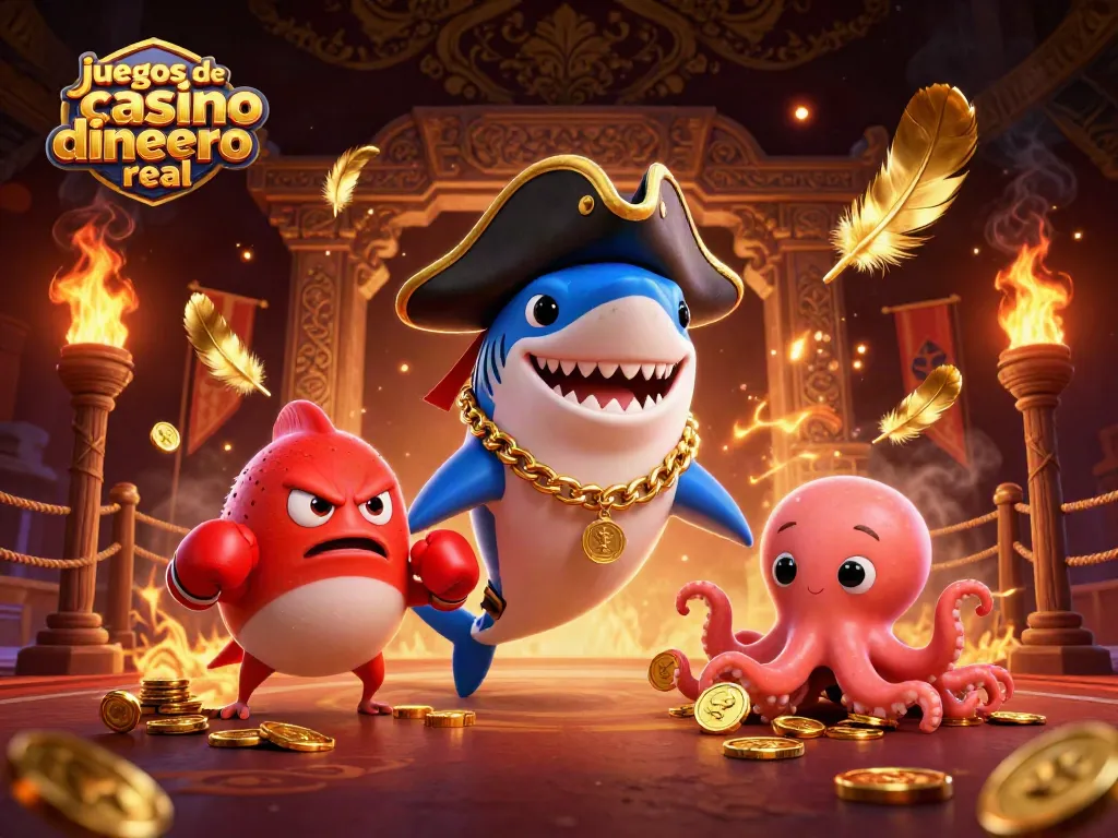 Los juegos de casino dinero real traen una experiencia vibrante y emocionante, representados por un tiburón pirata.