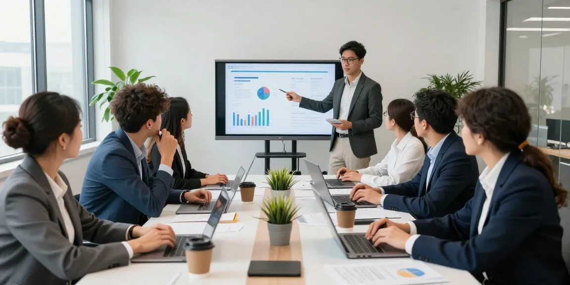 Estrategias de servicios SEO locales implementadas en una reunión de negocios en oficina moderna.