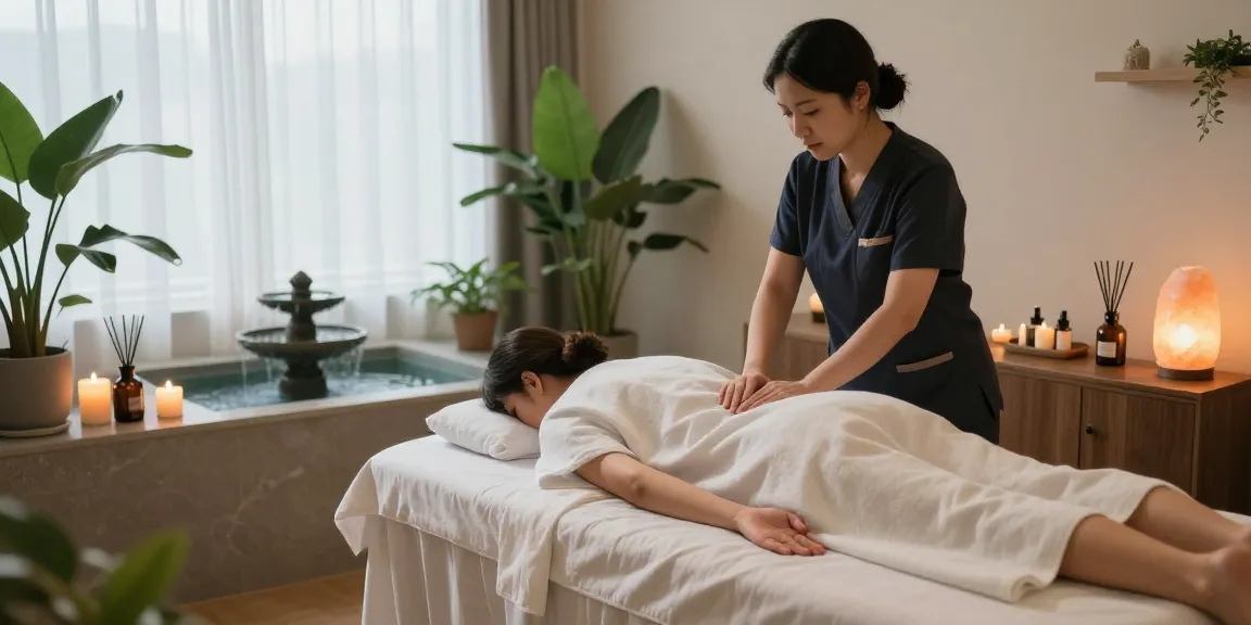 Experience 종로출장마사지 in a calming massage studio with soothing natural light and tranquil decor