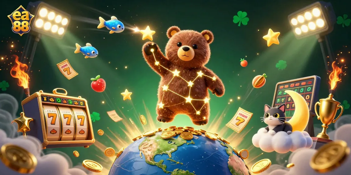 Experience thrilling gameplay with ea 88 slot reels and golden coins in an exciting casino scene.