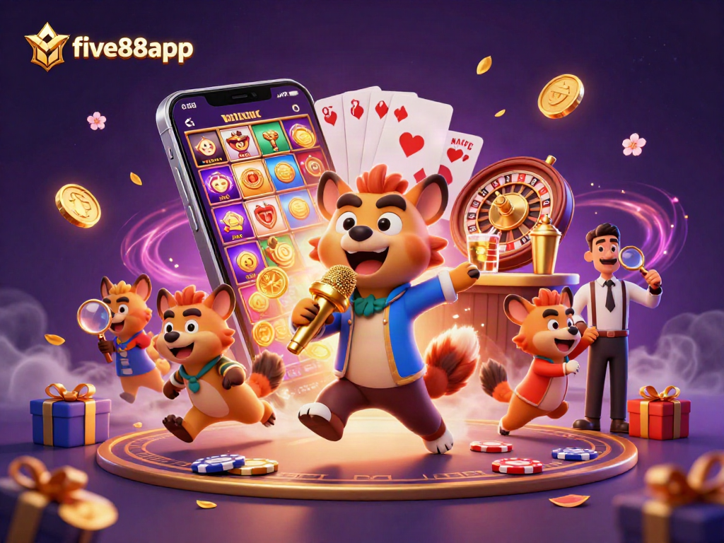 Engage in thrilling gameplay with five88app's vibrant comedy casino club and exciting gaming elements.