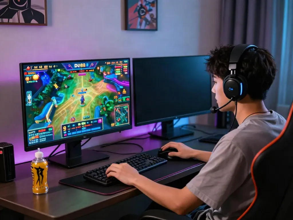 Engaging online gaming experience on DU88 showcasing vibrant graphics and an enthusiastic player.