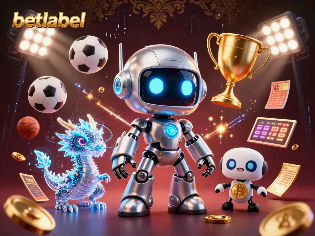 Betlabel showcases an exciting dynamic scene with a futuristic robot and AI elements in an engaging casino atmosphere.