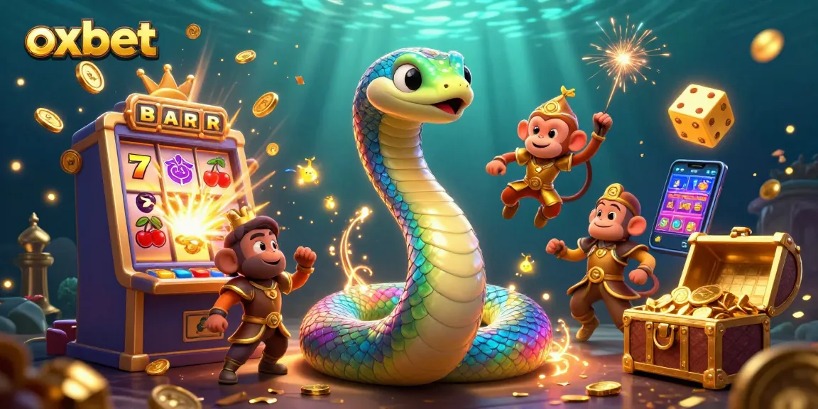 Spin to win with oxbet's vibrant casino world, featuring cartoon characters and jackpot action