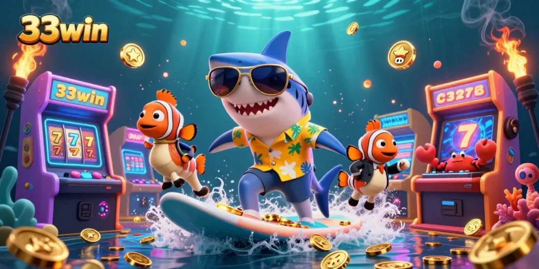 Experience thrilling gameplay at 33win with vibrant 3D characters and a wave of casino excitement.